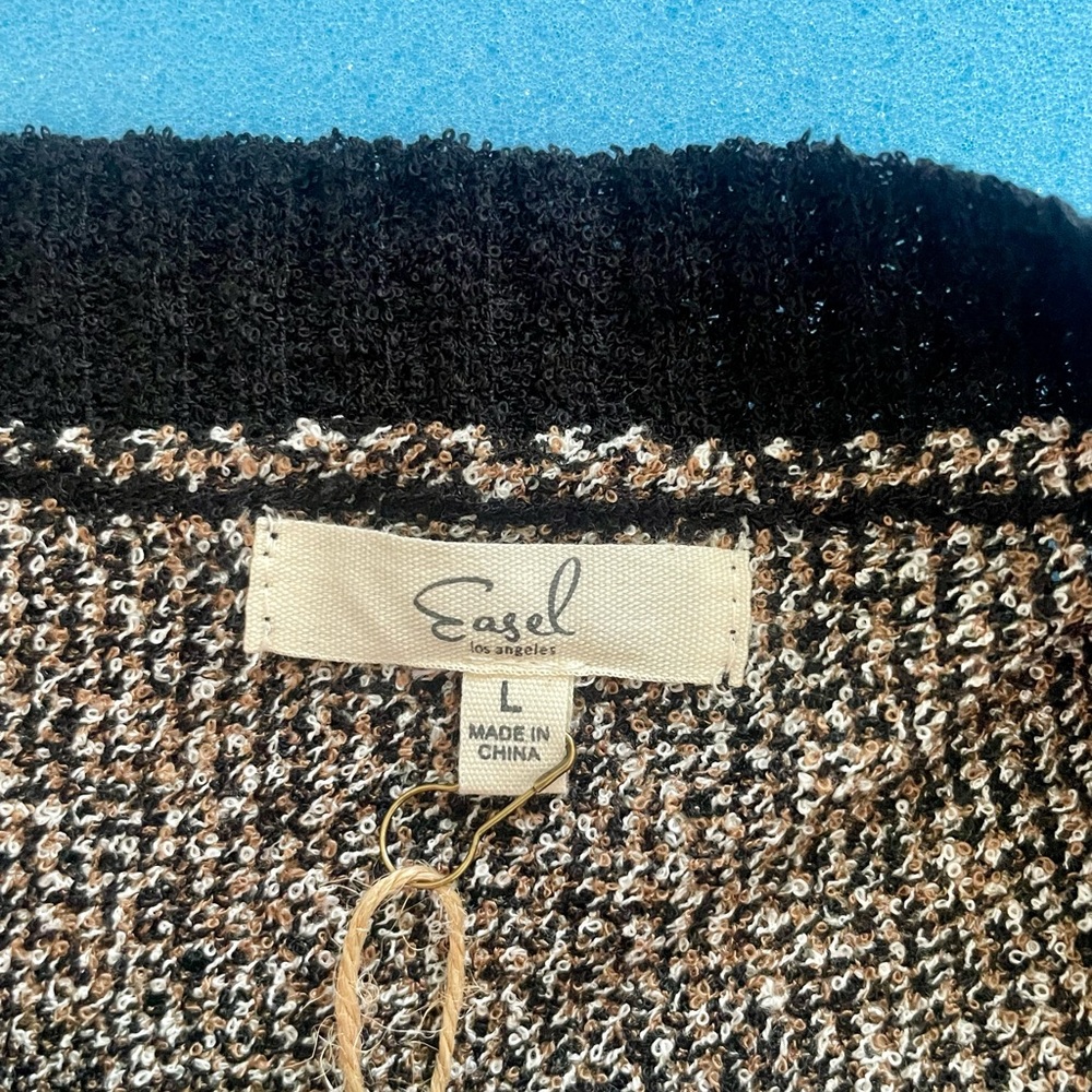 Easel / Emerald Off‑Shoulder Knit Sweater – Style ET21515 – size L NWT - Picture 8 of 13